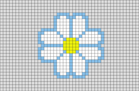 Flower pixel art