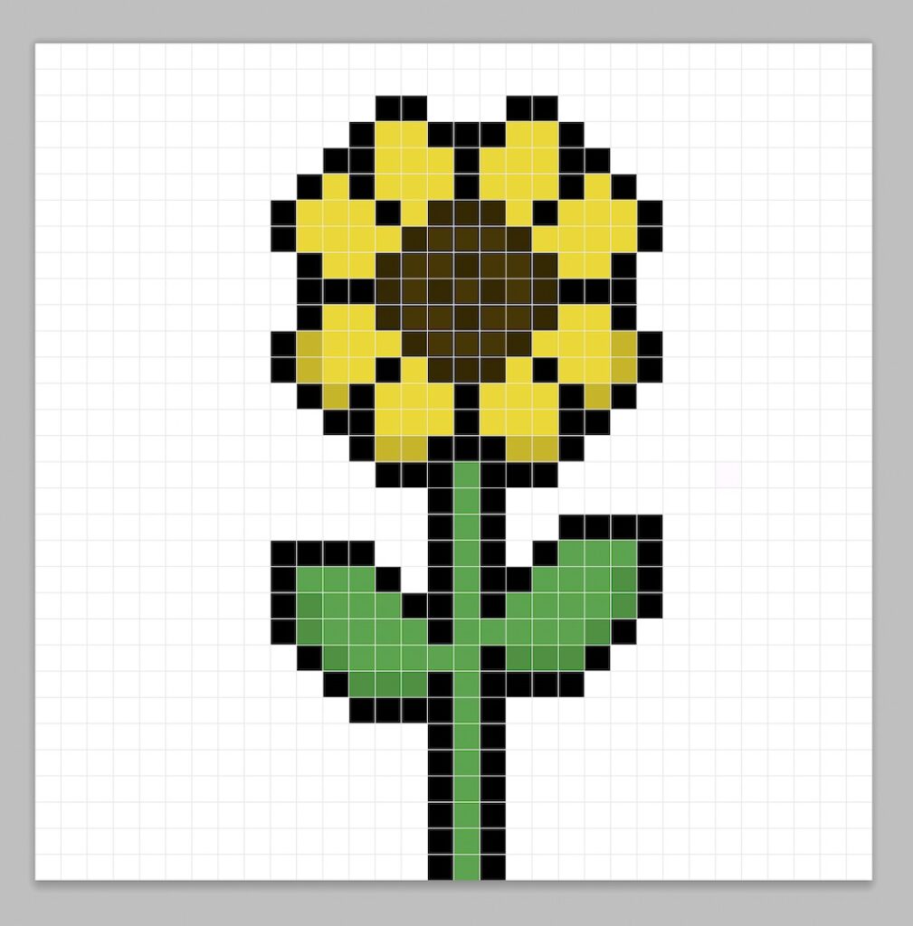 How to make a pixel art flower