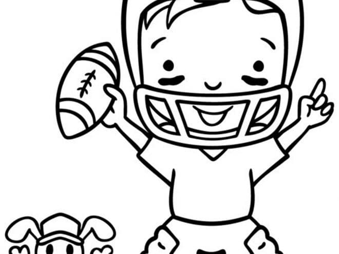 Free easy to print football coloring pages