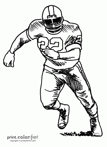 Football player coloring pages free sports printables at