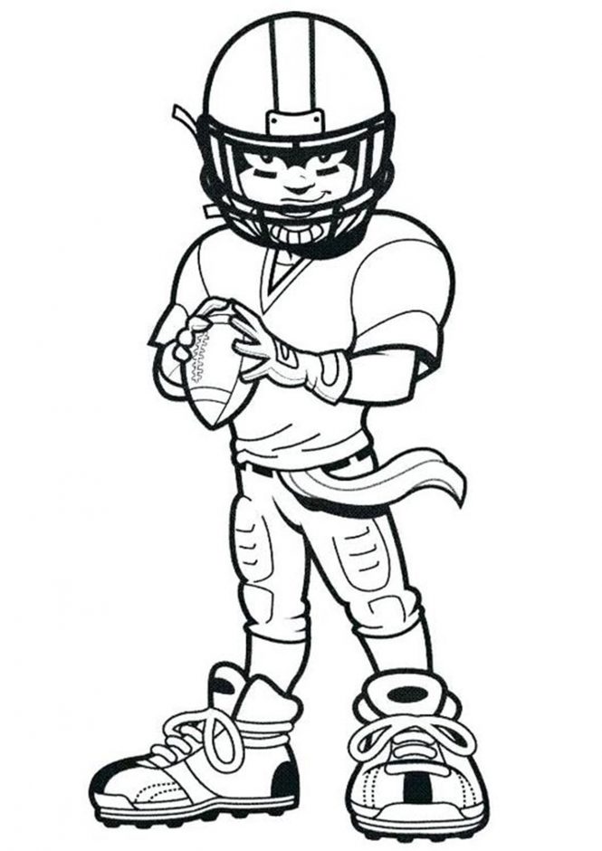 Free easy to print football coloring pages