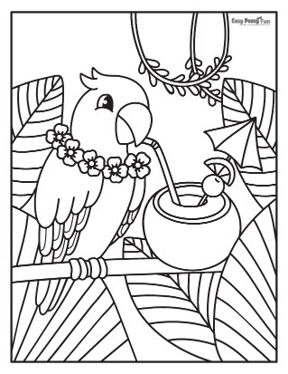 Printable summer coloring pages