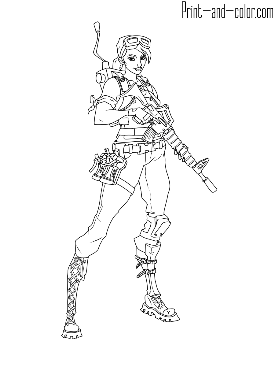 Fortnite coloring pages print and color