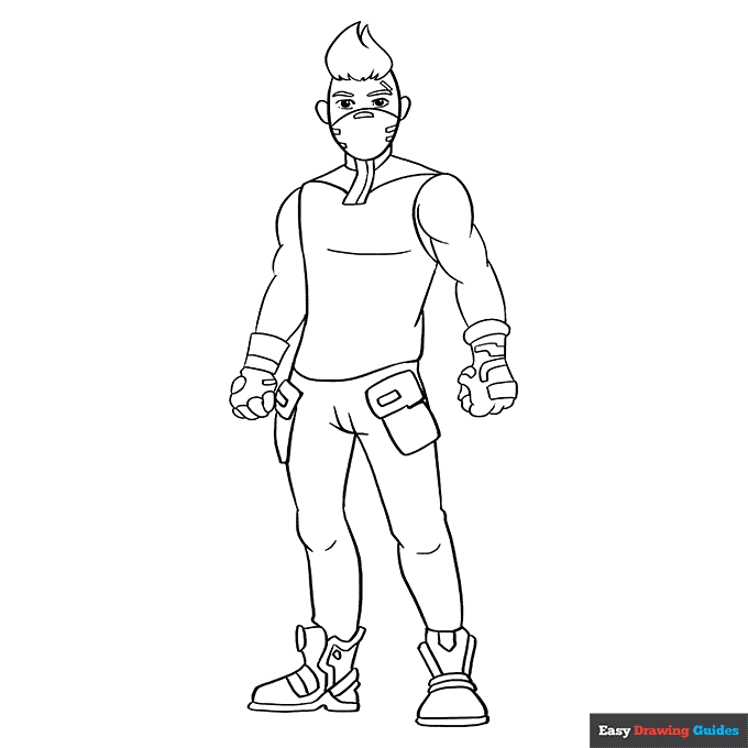 Drift from fortnite coloring page easy drawing guides