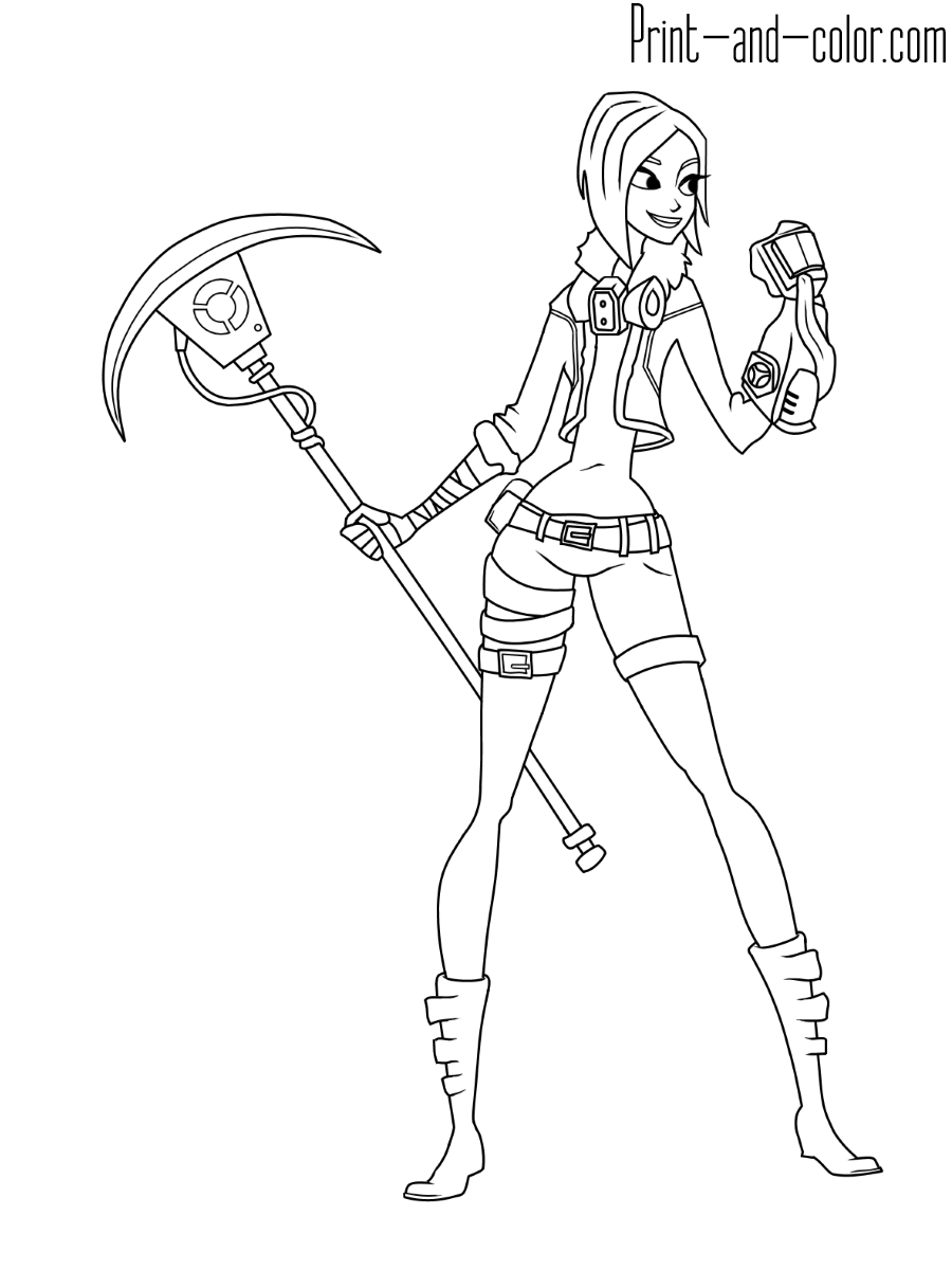 Fortnite coloring pages print and color