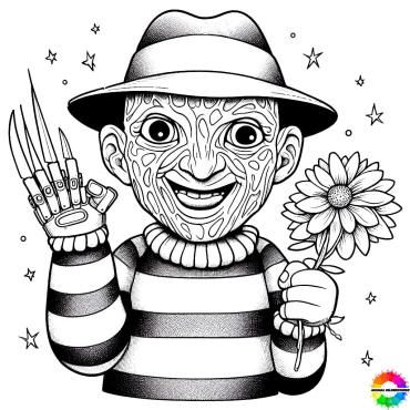 Freddy krueger coloring pages for kids ausmalbilder kinder ausmalbilder animation