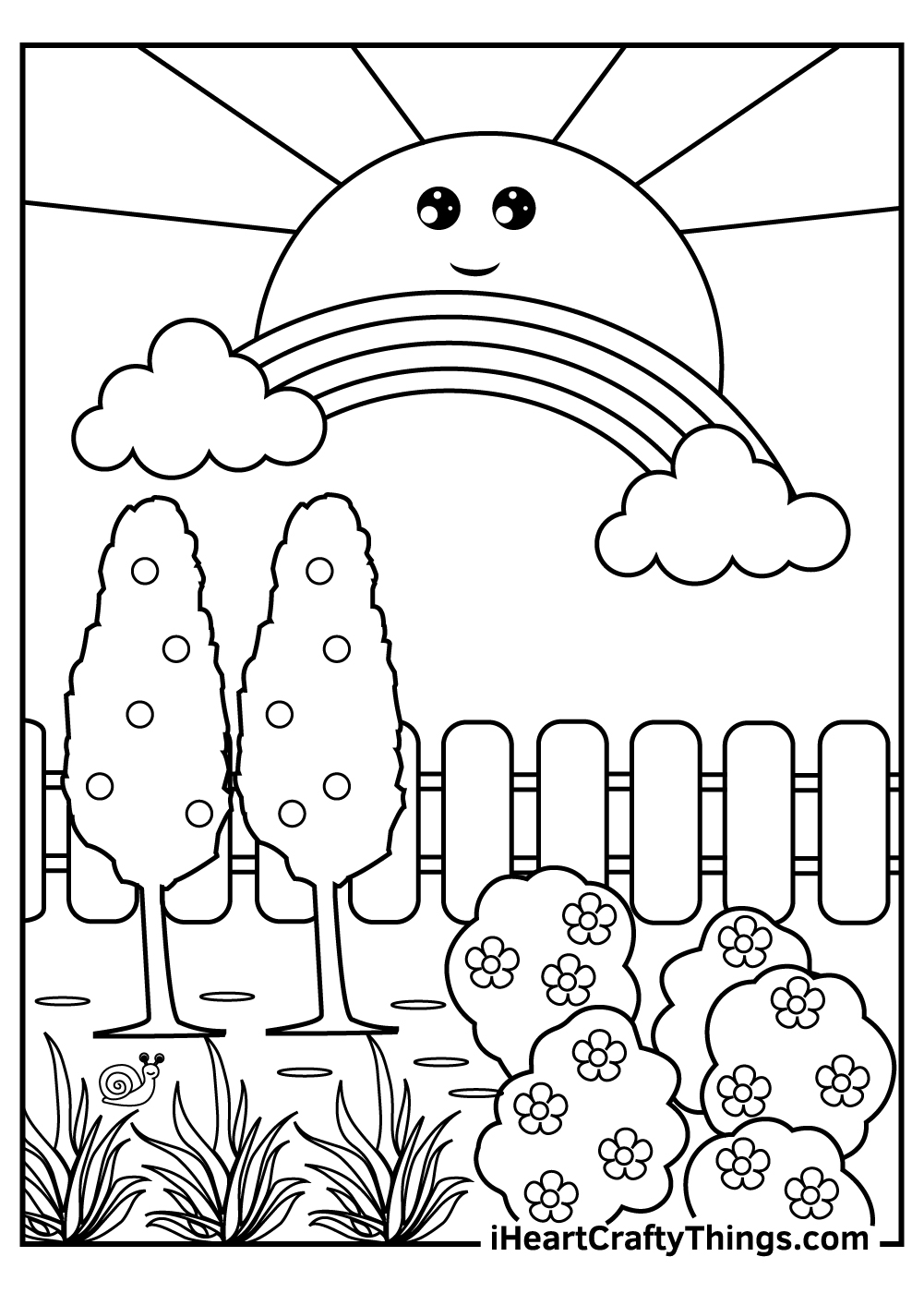 Garden coloring pages free printables