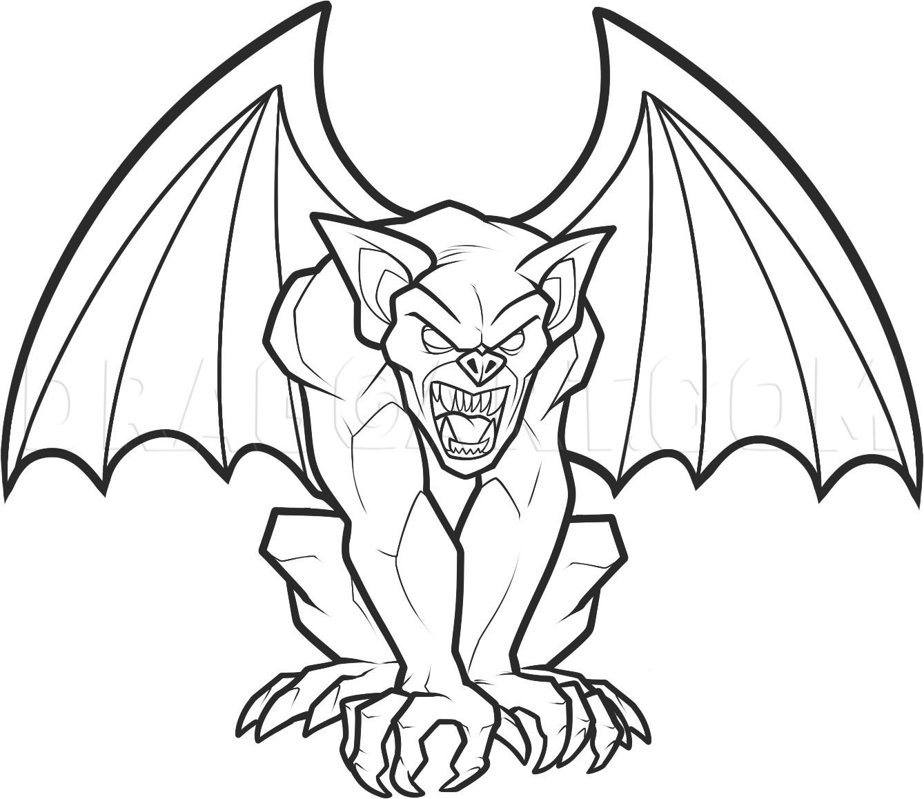 How to draw a gargoyle step by step drawing guide by dawn dragoart gãrgolas gãticas tatuaje de gãrgola tatuajes de dragãn pequeãos