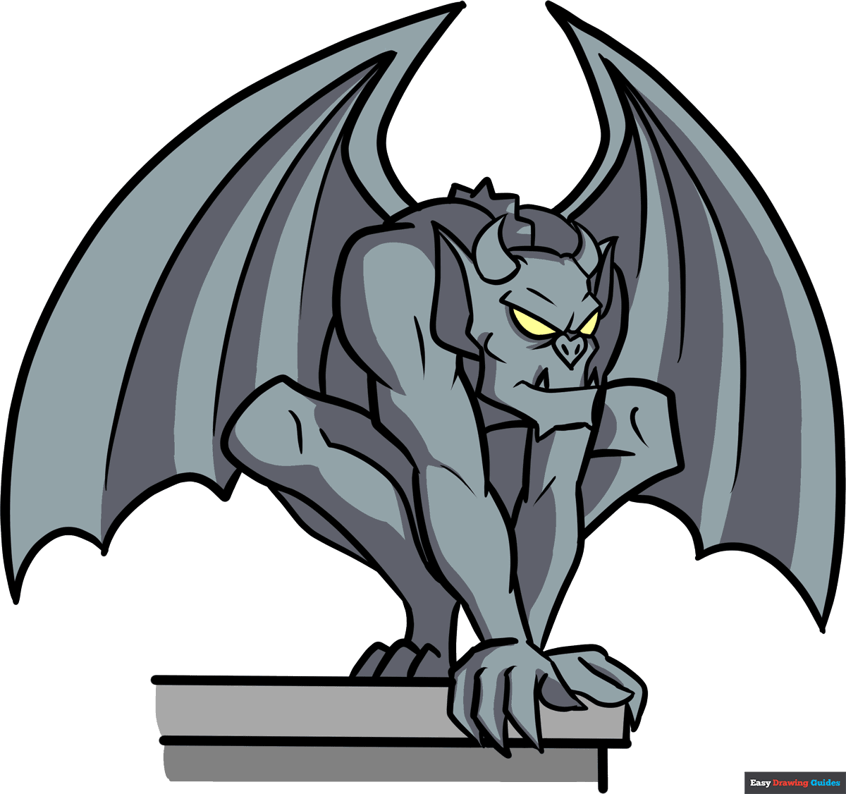 How to draw a gargoyle