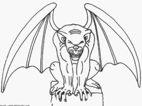 Halloween gargoyle coloring page gargoyles coloring pages gargoyle tattoo