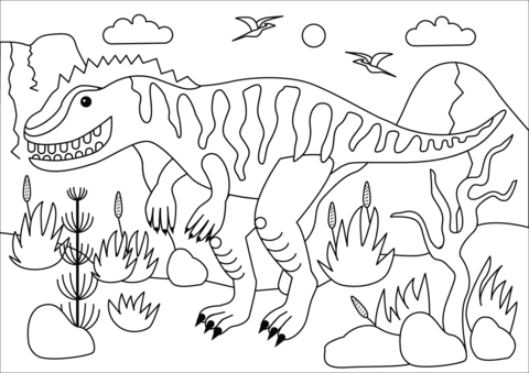 Giganotosaurus coloring page free printable coloring pages