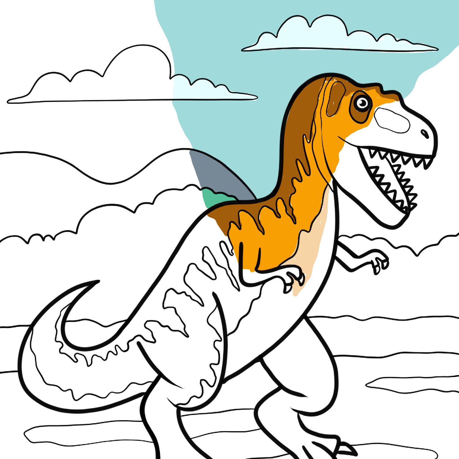 Giganotosaurus coloring page free printable