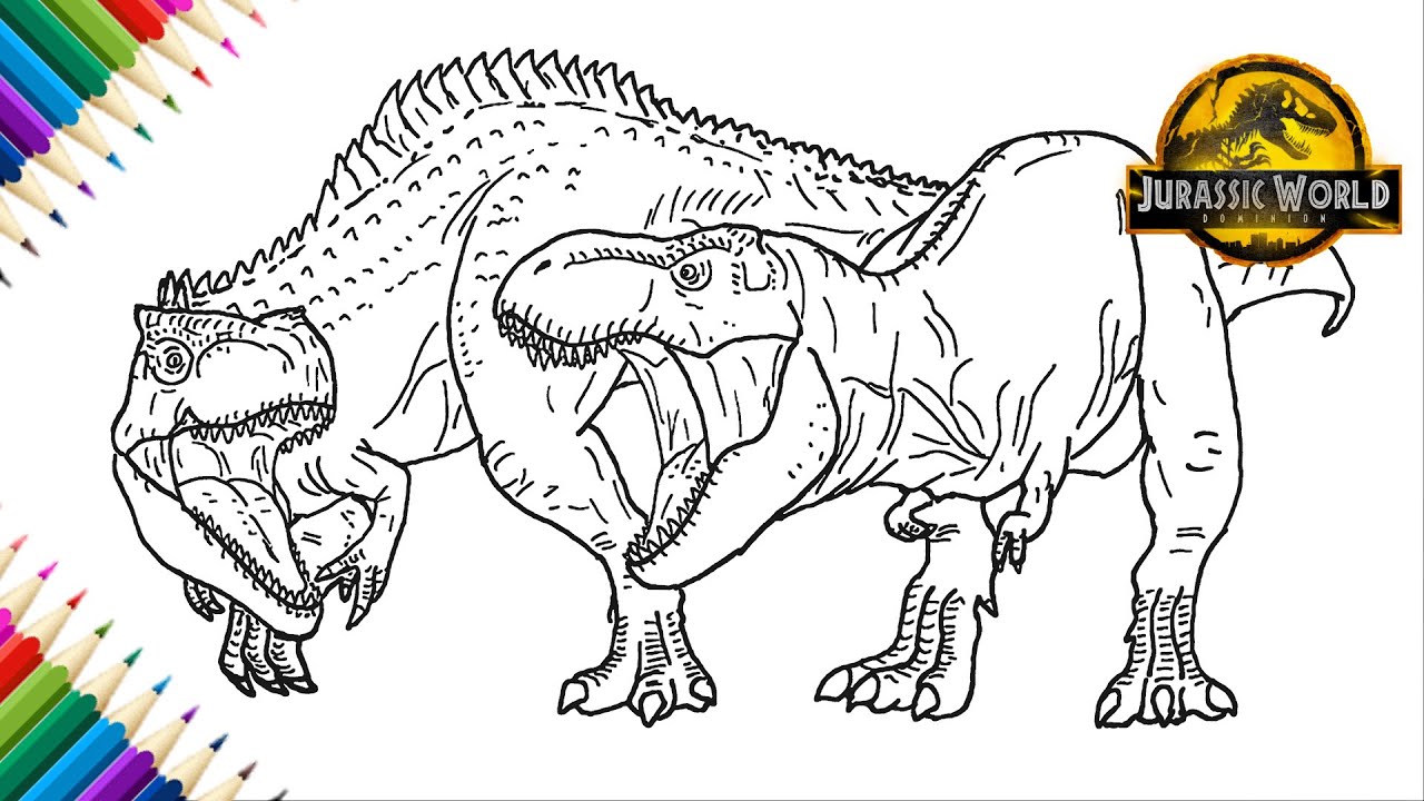 Drawing giganotosaurus vs t