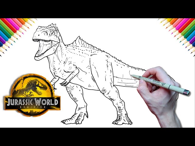 How to draw giganotosaurus from jurassic world dominion