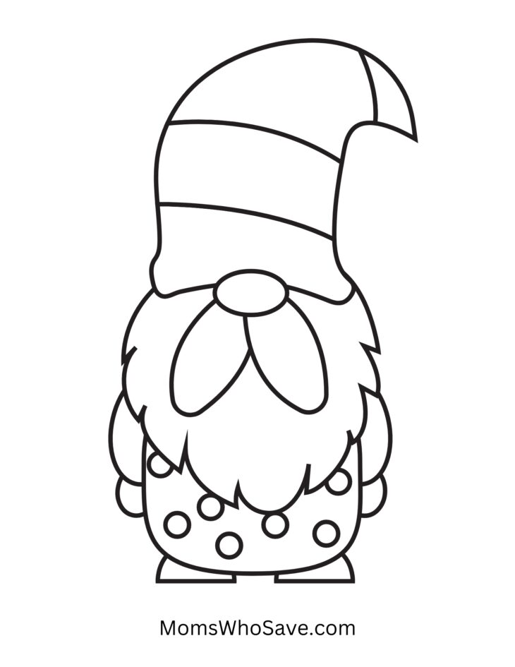 Cute gnomes coloring pages free printables