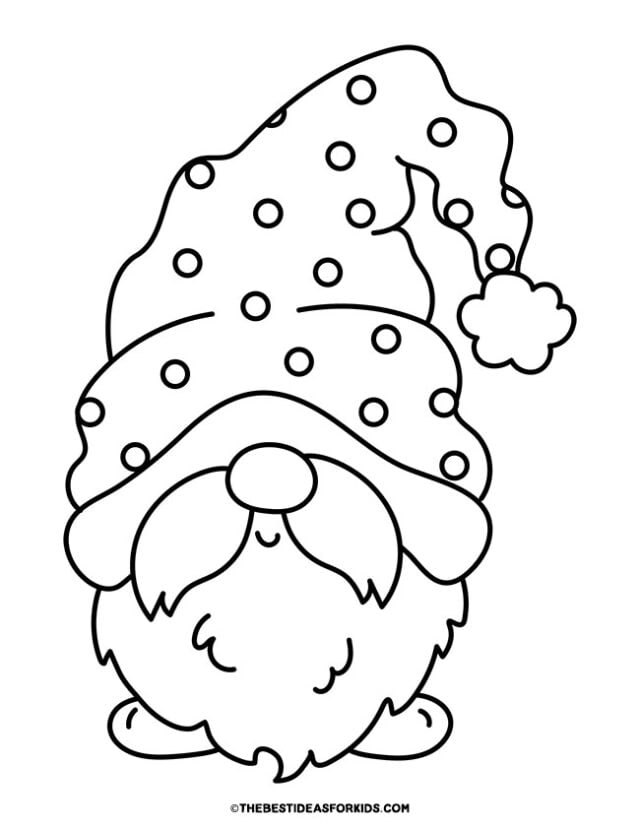 Gnome coloring pages free printables