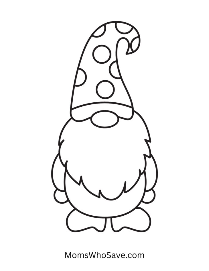 Cute gnomes coloring pages free printables