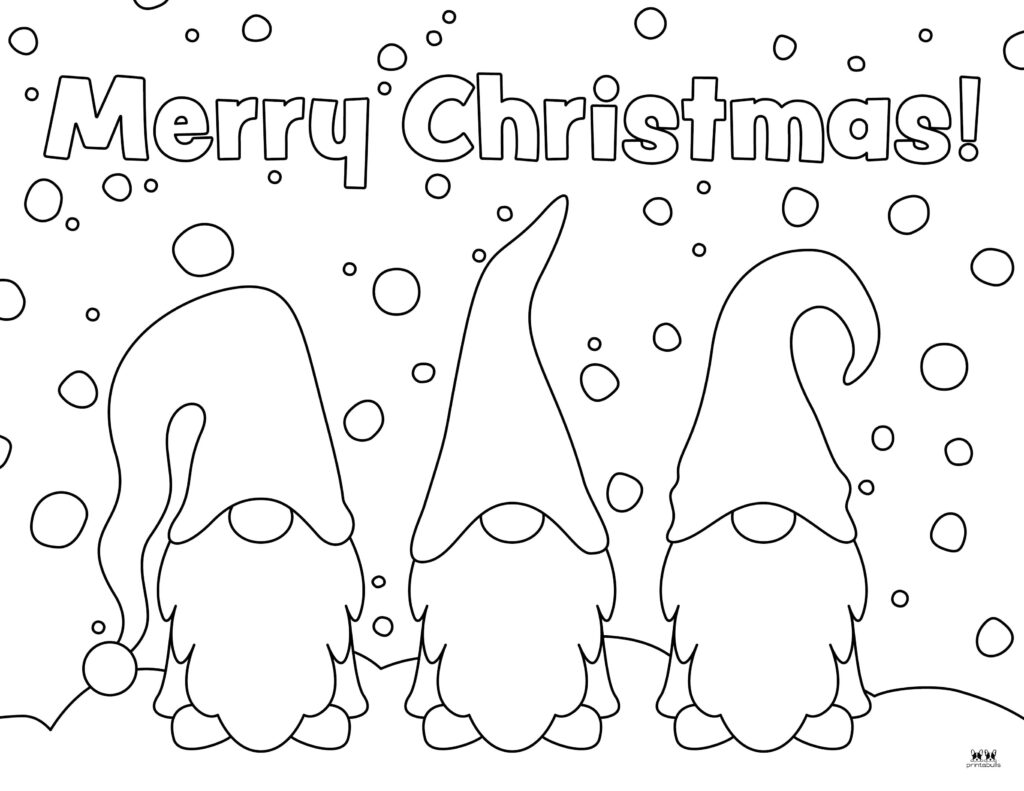 Christmas gnome coloring pages