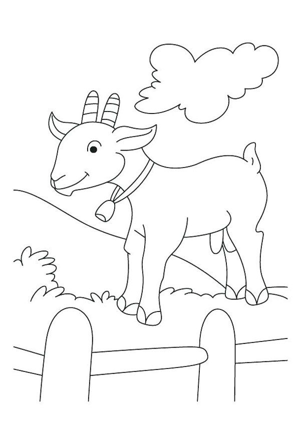 Goat coloring page farm animal coloring pages animal coloring pages cute coloring pages