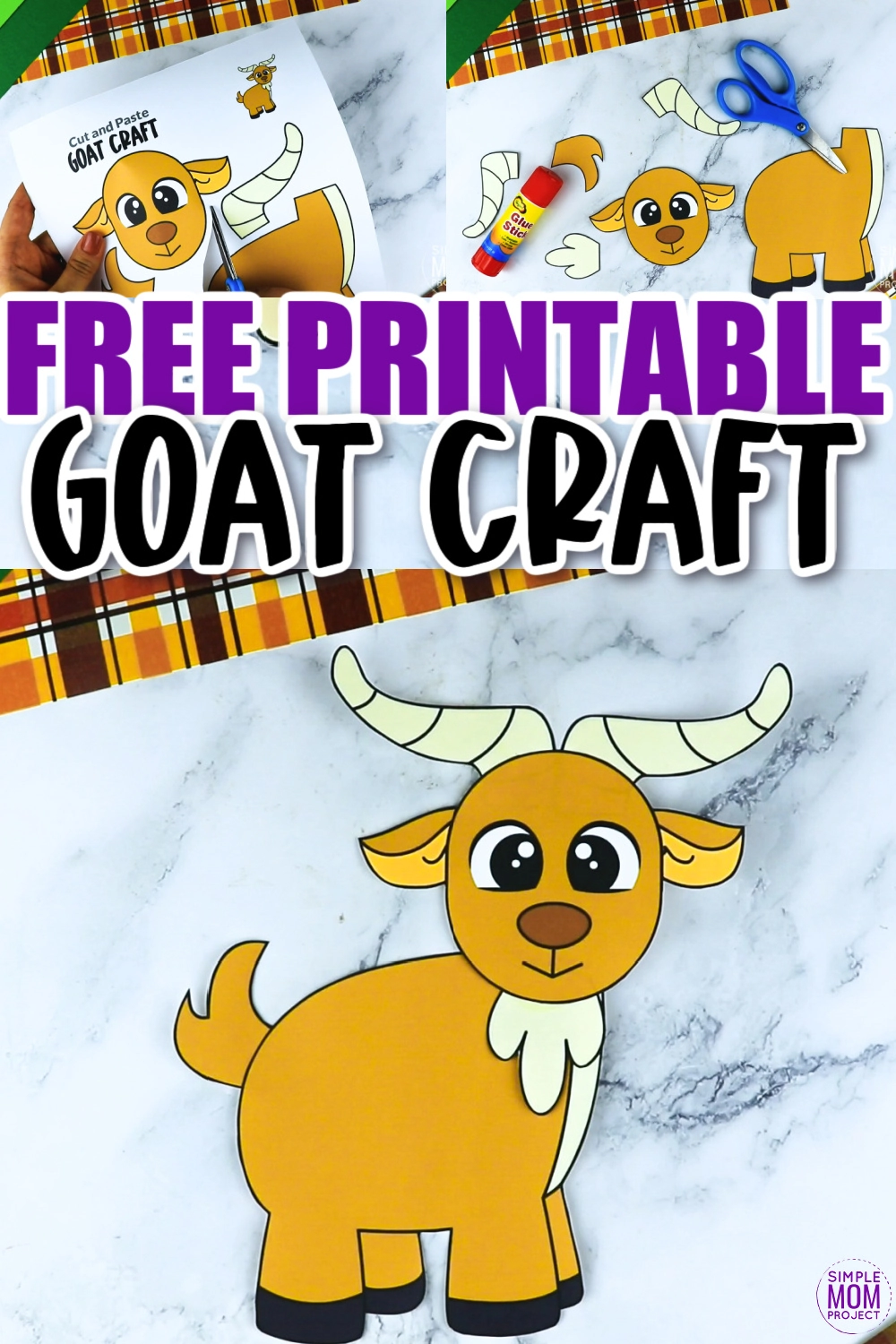 Free printable goat craft template â simple mom project