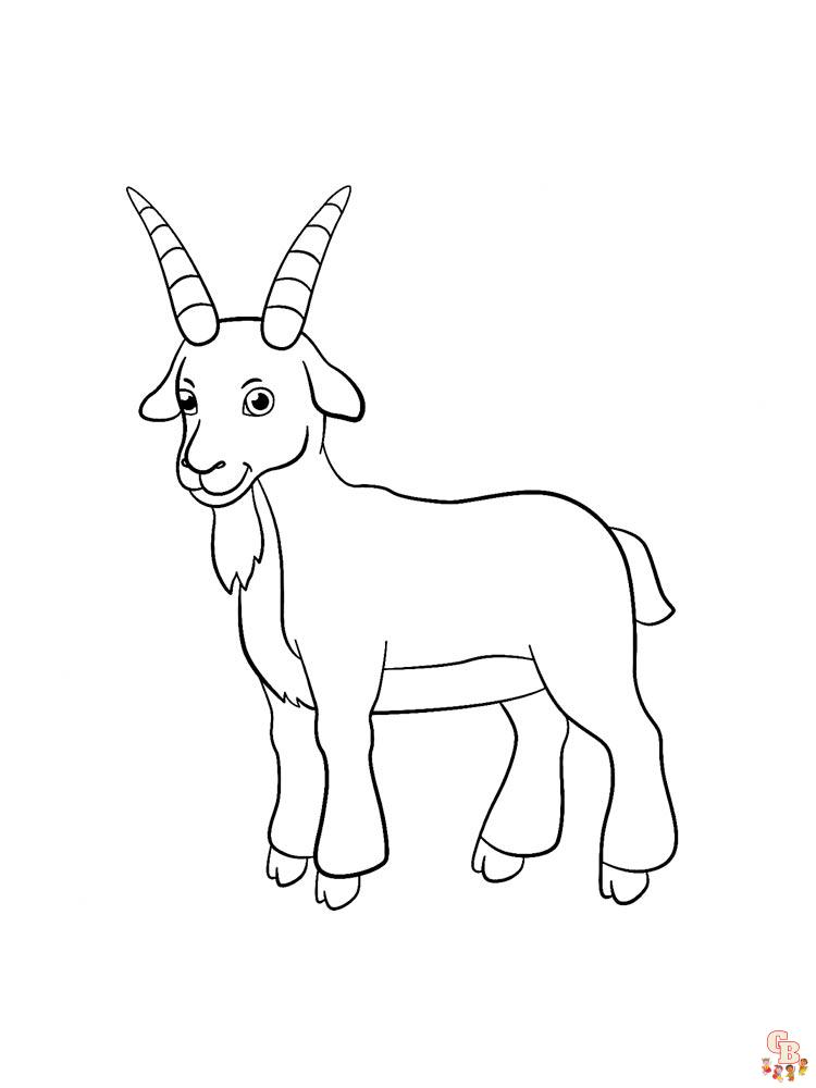 Goats coloring pages for kids