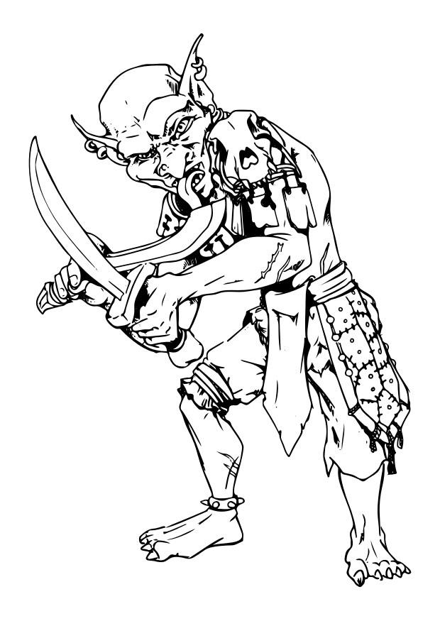 Coloring page goblin