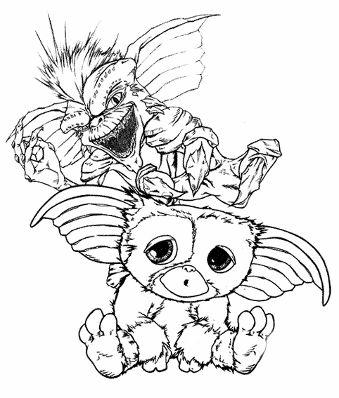 Gizmo gremlins coloring pages cat coloring book monster coloring pages gremlins art