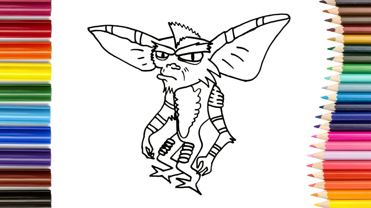 Ðð how to draw gremlin gizmo mogwai easy ð gremlins secrets of mogwai step by step for kids