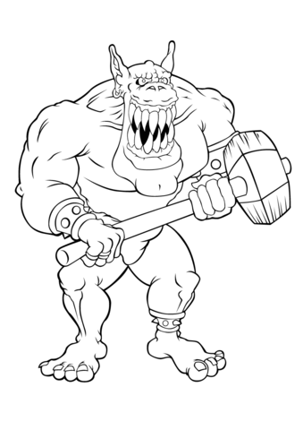 Giant gremlin coloring page free printable coloring pages