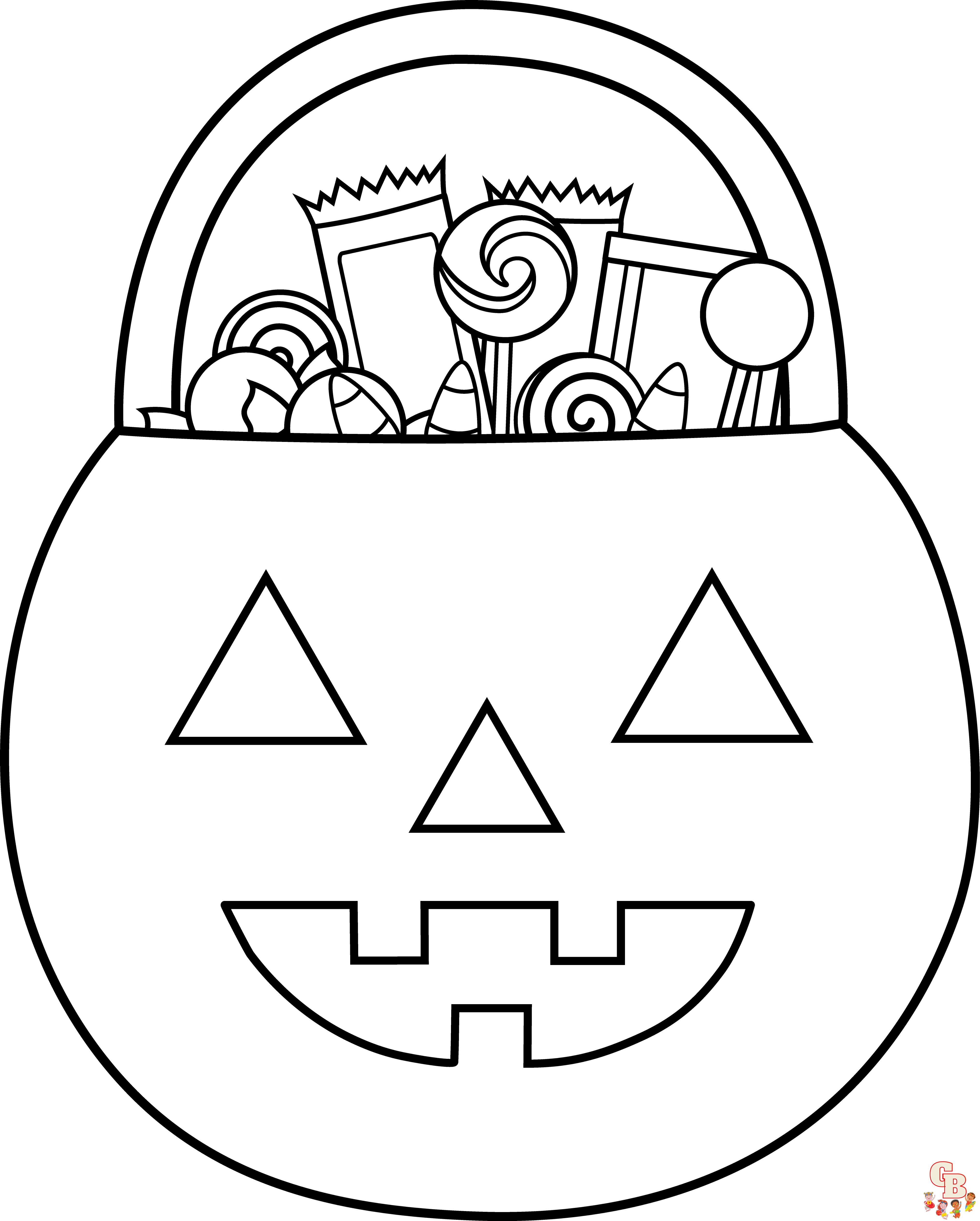 Spooky fun with halloween candy coloring pages