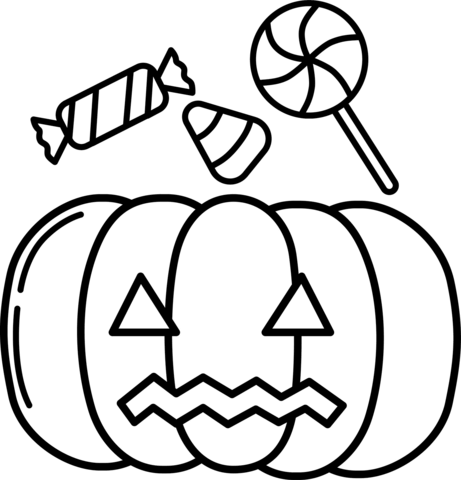 Halloween candy coloring page free printable coloring pages