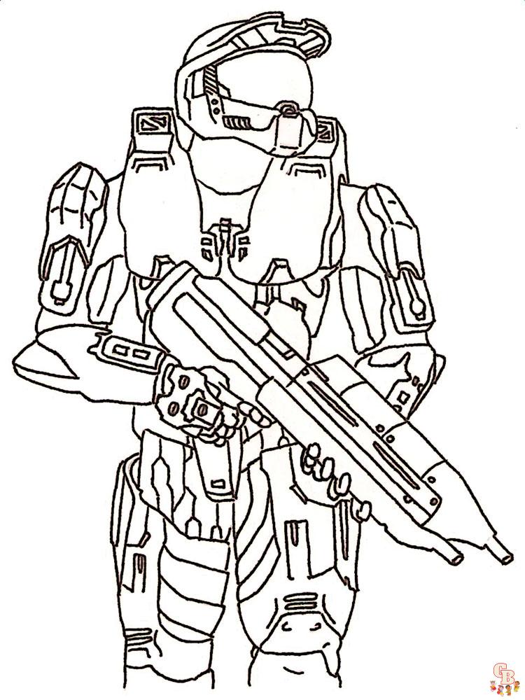 Find the best halo coloring pages for free printable fun