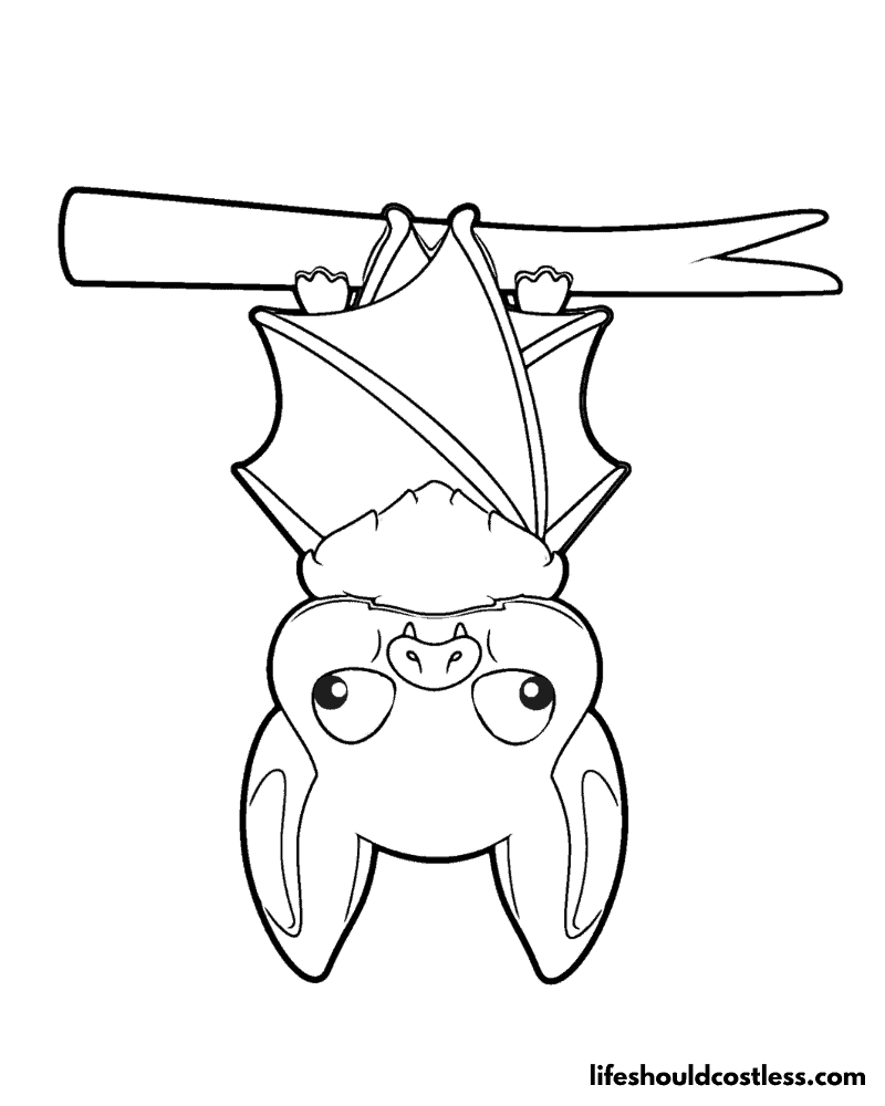 Bat coloring pages free printable pdf templates