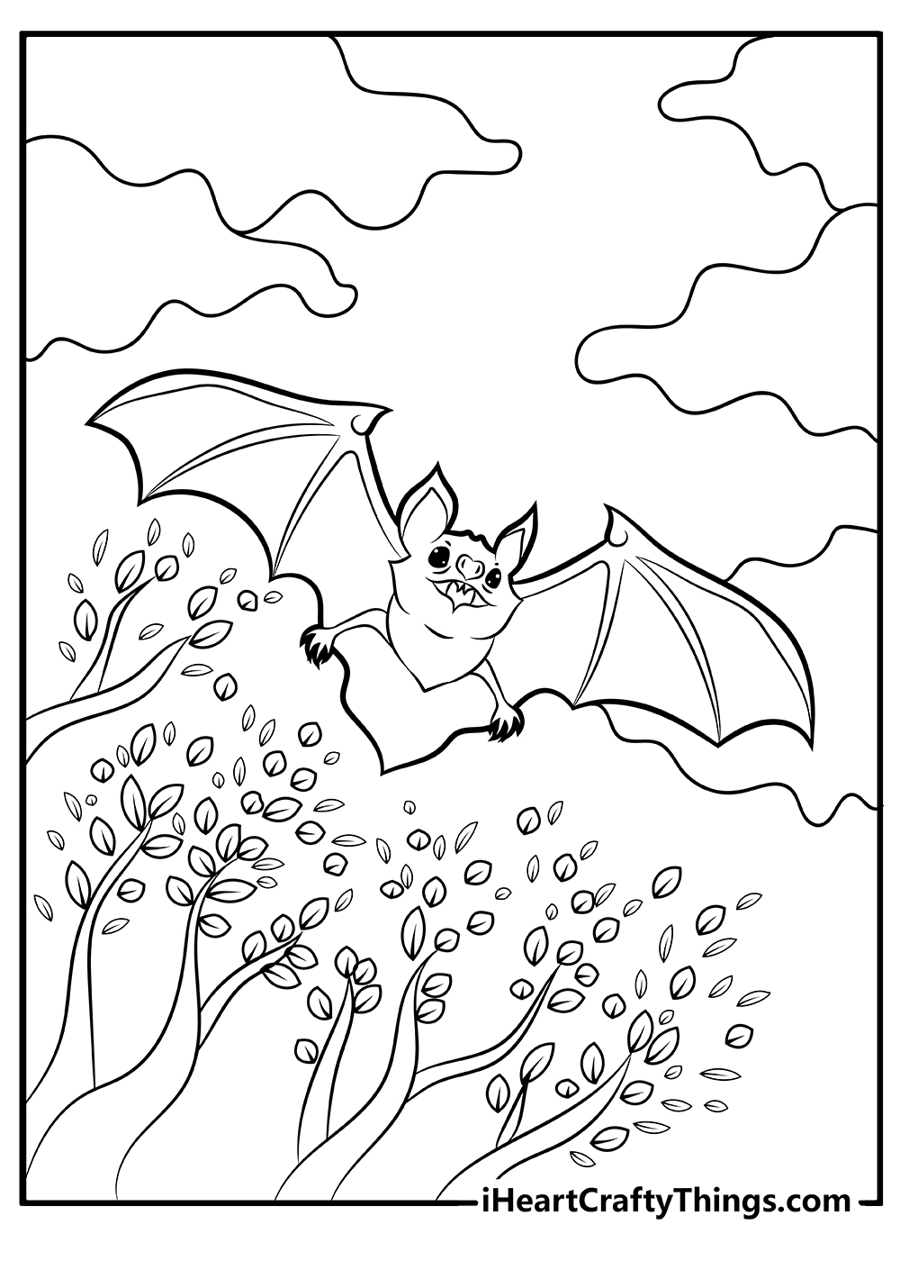 Bat coloring pages free printables