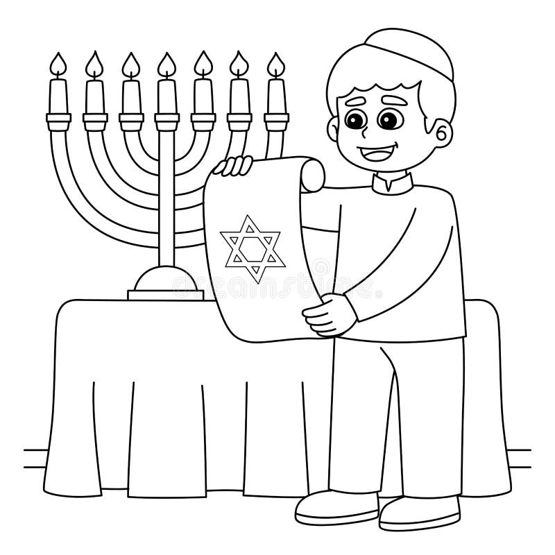 Hanukkah coloring stock illustrations â hanukkah coloring stock illustrations vectors clipart