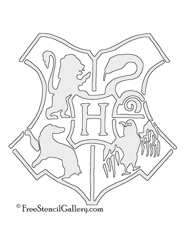 Hogwarts crest stencil harry potter stencils harry potter painting harry potter pumpkin carving