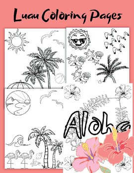 Hawaiian coloring pages tpt