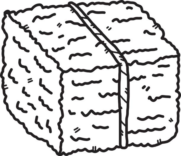 Hay bale drawing stock photos pictures royalty