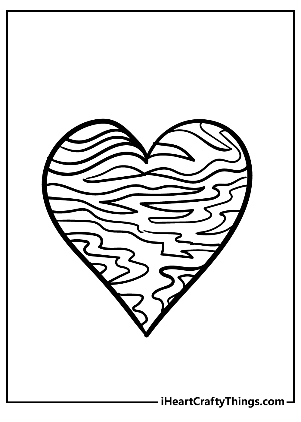 Heart coloring pages free printables