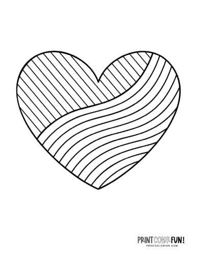 Printable heart coloring pages a huge collection of hearts for coloring crafting learning at