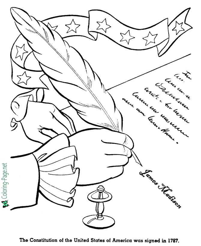 American history for kids coloring pages