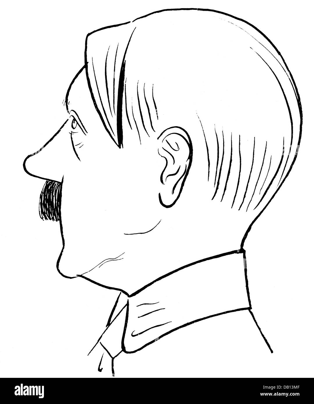 Drawing of adolf hitler hi