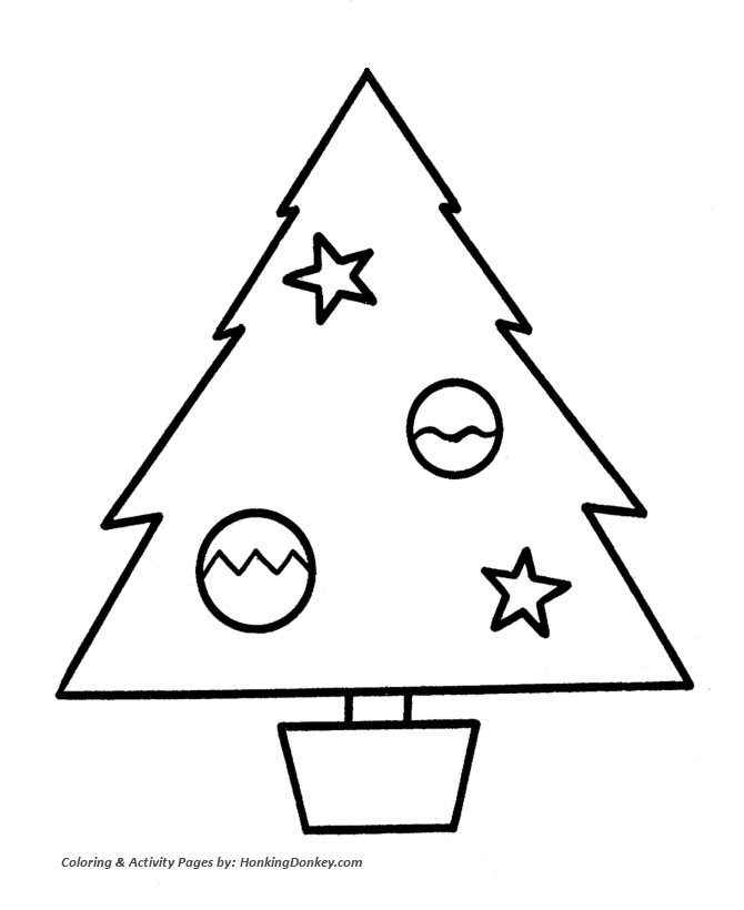 Christmas tree coloring pages