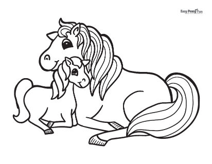 Horse coloring pages