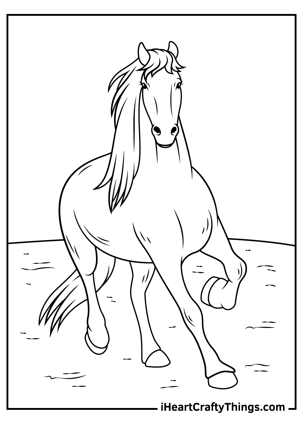 Realistic horse coloring pages updated