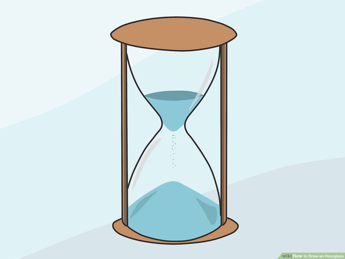 How to draw an hourglass steps with pictures