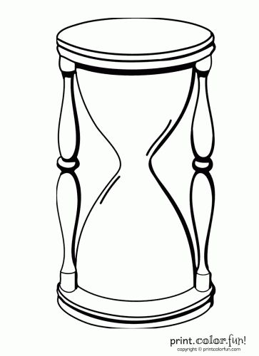 Hourglass coloring page