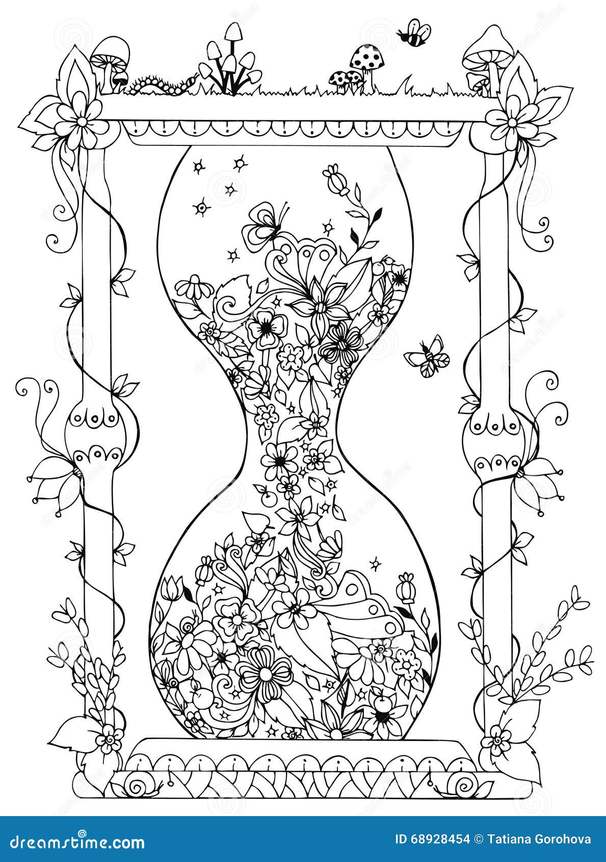 Hourglass coloring stock illustrations â hourglass coloring stock illustrations vectors clipart