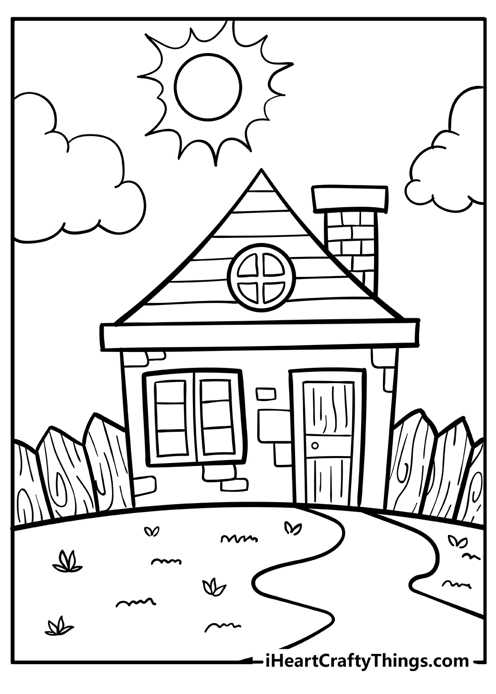 House coloring pages free printables