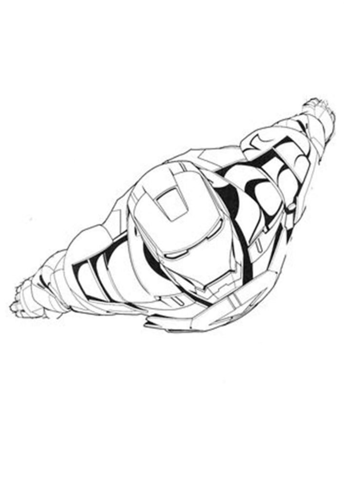 Free easy to print iron man coloring pages